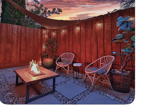 Hotel-style studio suite with private patio in Sacramento, California